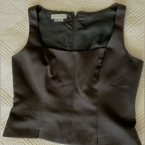 Vintage Kay Unger black fitted zip up top Size 14